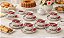 Jogo Xícara Café Cafezinho 60 ml Carmim Porcelana Floral - Imagem 5