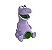 Boneco Dinossauro Baby Rex Papa Bolinhas Roxo Adjomar - Imagem 3