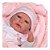 Boneca Bebê Reborn Rosa Olhos Abertos Baby Brink - Imagem 2