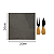 KIT PARA TÁBUA DE FRIOS - 1 PRATO QUADRADO 20x20cm, 1 FACA E 1 GARFO CABO DE MADEIRA - ARDÓSIA - COR GREY - Imagem 3