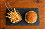 KIT PARA HAMBURGUER - TÁBUA RETANGULAR 15x30CM, CESTO METAL - ARDÓSIA - COR GRAFITE - Imagem 4
