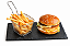 KIT PARA HAMBURGUER - TÁBUA RETANGULAR 15x30CM, CESTO METAL - ARDÓSIA - COR GRAFITE - Imagem 5