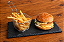 KIT PARA HAMBURGUER - TÁBUA RETANGULAR 15x30CM, CESTO METAL - ARDÓSIA - COR GRAFITE - Imagem 2