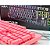 Teclado Gamer Mecânico original Cor Rosa c/fio LED RGB SWITCH AZUL AULA S2022 - Imagem 3