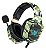 Fone de ouvido over-ear gamer Onikuma K8 camuflagem verde com luz rgb LED - Imagem 1