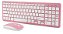 KIT Teclado e Mouse Silm Sem Fio 2.4 GHZ Rosa Xcell XC-CB-04 - Imagem 1