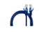 CABO REDE CAT5 X-CELL CX-CR-15M 15 METROS AZUL - Imagem 1