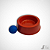 Kit Comedouro Vermelho e bolinha - Imagem 1