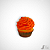 Brinquedo Mordedor Cupcake com Apito Laranja - Imagem 1