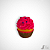 Brinquedo Mordedor Cupcake com Apito Rosa - Imagem 1
