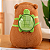 Pelúcia Capivara mochila tartaruga em Plush Antialérgico - 33cm - Imagem 4