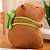 Pelúcia Capivara mochila tartaruga em Plush Antialérgico - 33cm - Imagem 2