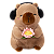 Pelúcia Capivara em Plush Antialérgico Flor de Lótus Marrom - 33cm - Imagem 1