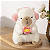 Pelúcia Capivara em Plush Antialérgico Flor de Lótus Branca - 33cm - Imagem 2