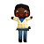 Boneco de Pano Theo Cowboy Xadrez Amarelo - G - Imagem 1