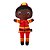 Boneco de Pano Bombeiro Negro - G - Imagem 1