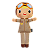 Boneco de Pano Aviador Pedro - G - Imagem 1