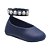 Sapatilha Boneca Infantil Litlle Cute Azul Marinho com Tornozeleira em Strass - Imagem 2