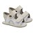 Sandália Infantil Little Cute em Velcro Branco com Palha - Imagem 1