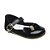 Sapatilha Boneca Infantil Little Cute verniz com Laço em Veludo e Strass Preto - Imagem 2