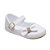 Sapatilha Boneca Infantil Little Cute Branca com Laço e Strass - Imagem 2