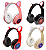Fone de ouvido headphone orelhas de gato led sem fio Briwax - Imagem 1