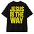 Camiseta Preta Oversized Preta Jesus The Way - Imagem 1