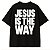 Camiseta Preta Oversized Preta Jesus The Way - Imagem 2