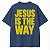 Camiseta Azul Oversized Preta Jesus The Way - Imagem 2