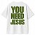 Camiseta Branca Oversized You Need Jesus - Imagem 3