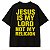 Camiseta Preta Oversized Not My Religion - Imagem 2