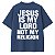 Camiseta Azul Oversized Not My Religion - Imagem 2
