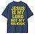 Camiseta Azul Oversized Not My Religion - Imagem 1