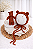 Conjunto Touca e Ursinho de Mohair Ferrugem - Imagem 1