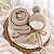 Conjunto Wrap com Touca Pompom Mohair Bege Claro - Imagem 1
