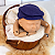 Boina Dupla Face Newborn Xadrez e Azul - Imagem 4