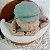Boina Dupla Face Newborn Verde Menta e Off - Imagem 2