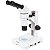 Estereomicroscópio binocular com objetiva zoom 0.8X a 8X, iluminação transmitida e refletida LED 2W - TNE-100B - Imagem 1