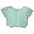 Blusa Cropped Feminina Laço Malha Suede Com Nozinho - Imagem 5