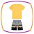 Conjunto infantil de camiseta RIDE THE WAVES e bermuda em nylon listras - Imagem 2