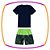 Conjunto infantil de camiseta em malha  e bermuda em nylon com elastano - Imagem 2