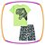 Conjunto infantil de camiseta estampa dinossauro e bermuda em molecotton - Imagem 1