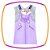 Vestido infantil na cor lilas estampa gato no bolso - Imagem 1