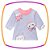Camisola infantil em malha fresh estampada na cor lilás (acompanha para boneca) - Imagem 3