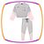 Conjunto infantil de blusão cropped e calça jogger em molecotton e nylon holográfico - Imagem 1