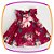 Vestido infantil floral com Prega e Laço - Imagem 1
