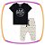 Conjunto para bebê camiseta meia malha LITTLE ONE preta e calça moleton - Imagem 1