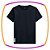 Camiseta infantil em meia malha na cor preta - Imagem 1