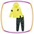 Conjunto infantil Camiseta com gorro  e calça jogger em moleton Camuflado - Imagem 1