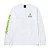 Camiseta HUF Silk Manga Longa Prism Logo Sportif Branco - Imagem 1